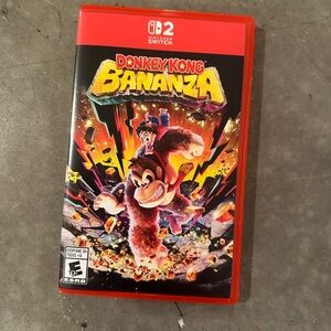 Nintendo Switch Donkey Kong Bananza Game - Vibrant Red